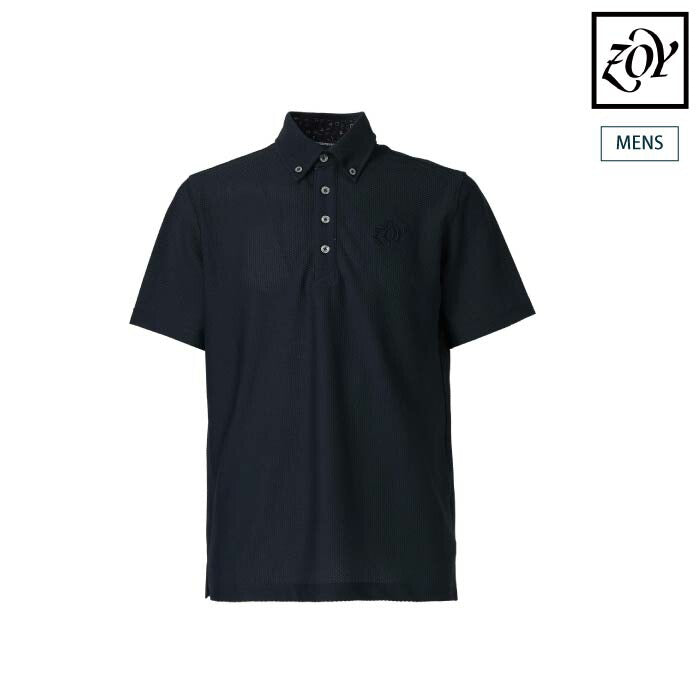 ZOY ゾーイ ゴルフウェア メンズ MENS メッシュトリコット 半袖シャツ 吸水速乾 ストレッチ 071452013