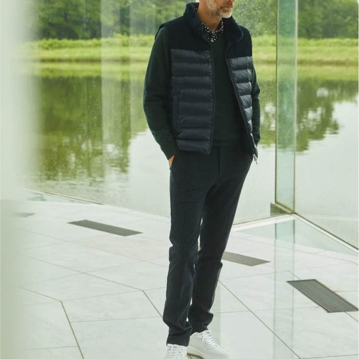 ZOY ゾーイ ゴルフウェア メンズ MEN LUXE ダウンベスト 撥水加工 保温性 071454201