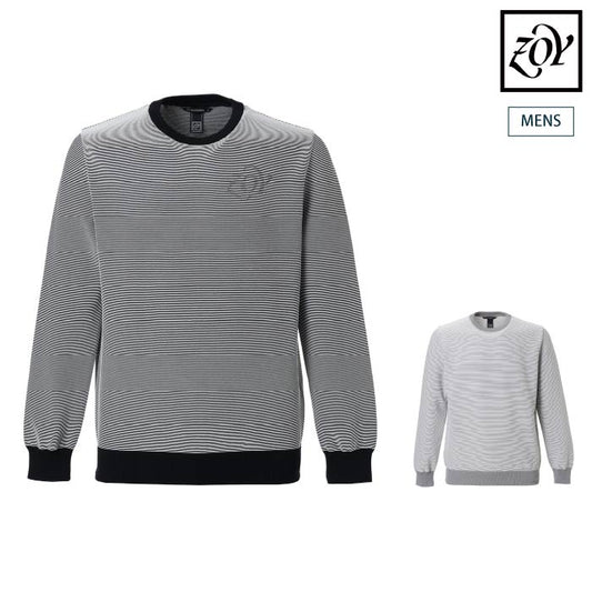 ZOY ゾーイ ゴルフウェア メンズ MEN ビコロールカラーガーター 長袖セーター 撥水 ストレッチ 軽量 071454701