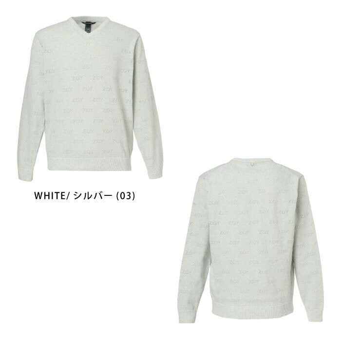 ZOY ゾーイ ゴルフウェア メンズ MEN ZOYアイレット天竺プレーティング 長袖セーター ストレッチ イージーケア 071454709