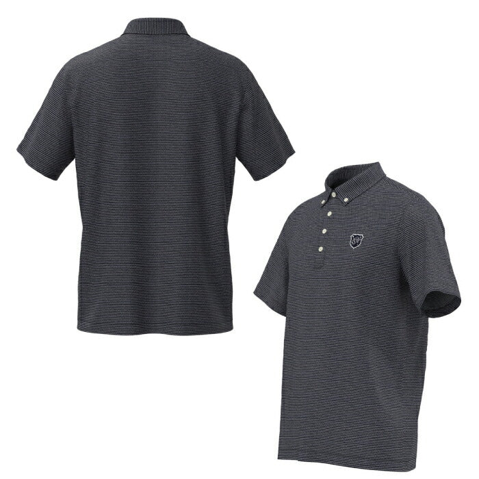 ZOY ゾーイ ゴルフウェア メンズ MEN COOLMAXハニカムボーダー 半袖シャツ UVカット 吸水速乾 071462008