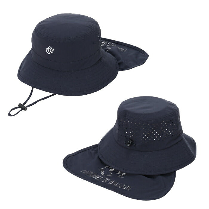 ZOY ゾーイ ゴルフウェア メンズ レディース UNISEX パンチングブーニーハット 帽子 アウトドア ネックガード付き 顎紐付き 071462805