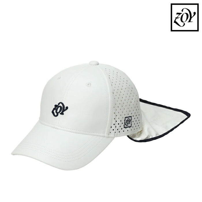 ZOY ゾーイ ゴルフウェア メンズ レディース UNISEX Radi-cool サンシールドキャップ 帽子 取り外し可能ネックガード付き 放射冷却効果 UVカット率99%以上 撥水加工 071728817