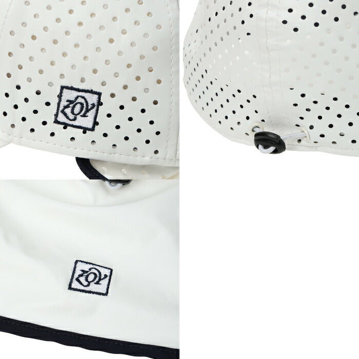 ZOY ゾーイ ゴルフウェア メンズ レディース UNISEX Radi-cool サンシールドキャップ 帽子 取り外し可能ネックガード付き 放射冷却効果 UVカット率99%以上 撥水加工 071728817