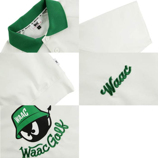 WAAC ワック ゴルフ半袖シャツ ゴルフウェア メンズ MENS ライトストレッチポンチ半袖シャツ オーバーサイズシルエット ポロシャツ風 072242012