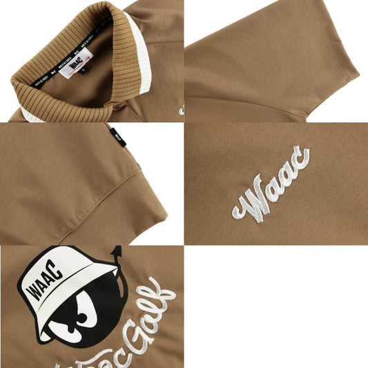 WAAC ワック ゴルフ半袖シャツ ゴルフウェア レディース WOMENS ライトストレッチポンチ半袖シャツ オーバーサイズシルエット ポロシャツ風 072242062