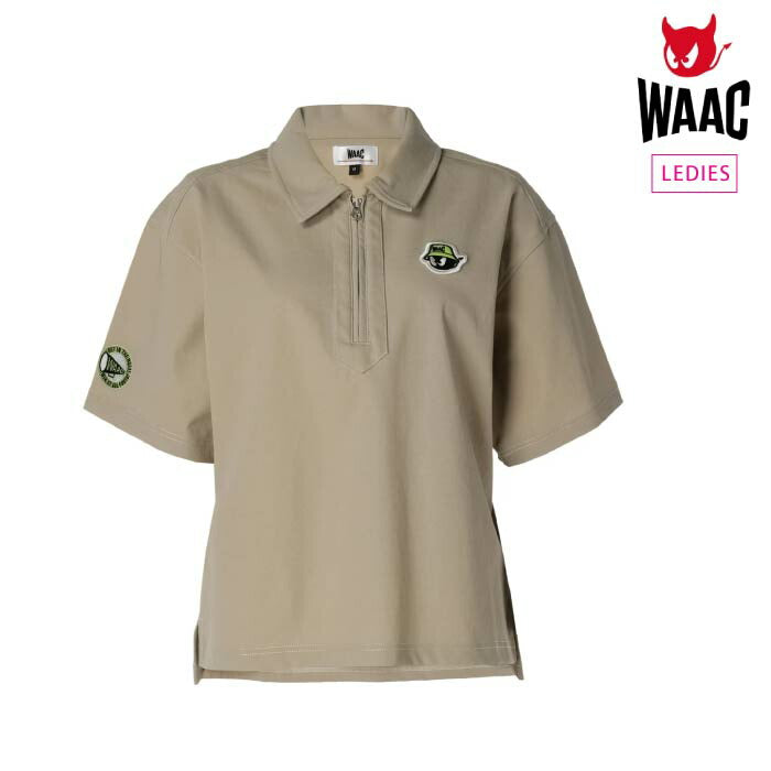 WAAC ワック ゴルフ半袖シャツ ゴルフウェア レディース WOMENS デニムライク2WAY 半袖シャツ 072242070