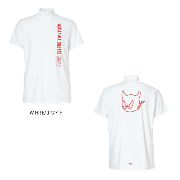 waac ワック　モックネック MEN アウトラインWAACKYモックネック ブラック