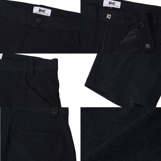 WAAC ワック ゴルフウェア メンズ MEN デニムライクハーフパンツ 2WAYストレッチ 072252430