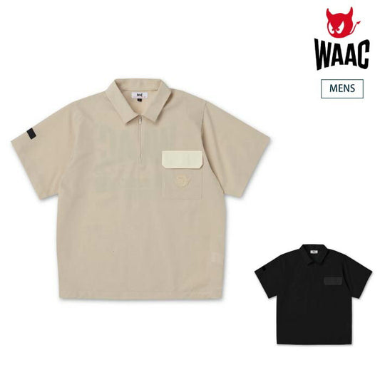 WAAC ワック メンズ ゴルフ MEN ミニリップエアーポロシャツ COOLDOTS 高機能素材 撥水 2WAYストレッチ 防シワ ウォッシャブル 072254011
