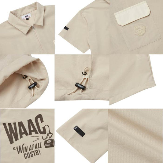 WAAC ワック メンズ ゴルフ MEN ミニリップエアーポロシャツ COOLDOTS 高機能素材 撥水 2WAYストレッチ 防シワ ウォッシャブル 072254011
