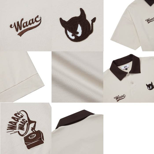 WAAC ワック ゴルフウェア メンズ MEN ライトストレッチポンチポロシャツ ストレッチ UVカット ウォッシャブル セットアップ対応 072254013