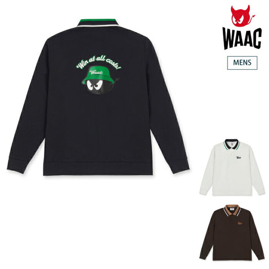 WAAC ワック ゴルフウェア メンズ MEN BUCKET WAACKY ライトストレッチポンチポロシャツ プルオーバー ポンチ素材 伸縮 072254032
