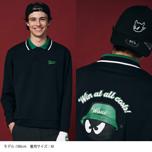 WAAC ワック ゴルフウェア メンズ MEN BUCKET WAACKY ライトストレッチポンチポロシャツ プルオーバー ポンチ素材 伸縮 072254032