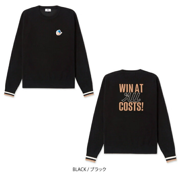 WAAC ワック ゴルフウェア メンズ MEN ダブルフェイススウェットライクニットプルオーバー セーター ストレッチ 新感覚 072254041