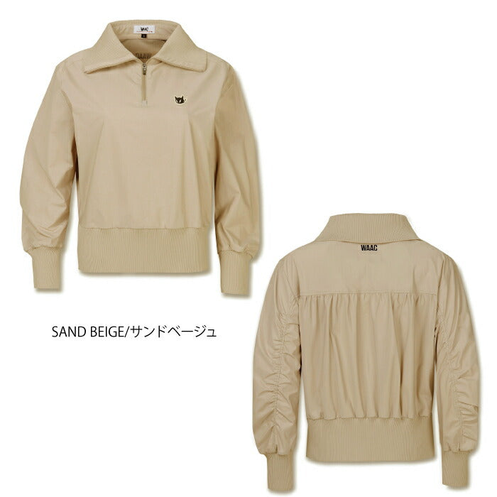 WAAC ワック ゴルフウェア レディース WOMEN トリコットタフタハーフジップ ストレッチ 撥水 UVカット 072254065