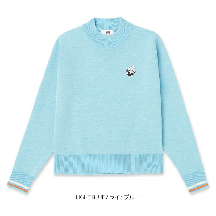 WAAC ワック ゴルフウェア レディース WOMEN ダブルフェイススウェットライクニットプルオーバー セーター ストレッチ 新感覚 072254091