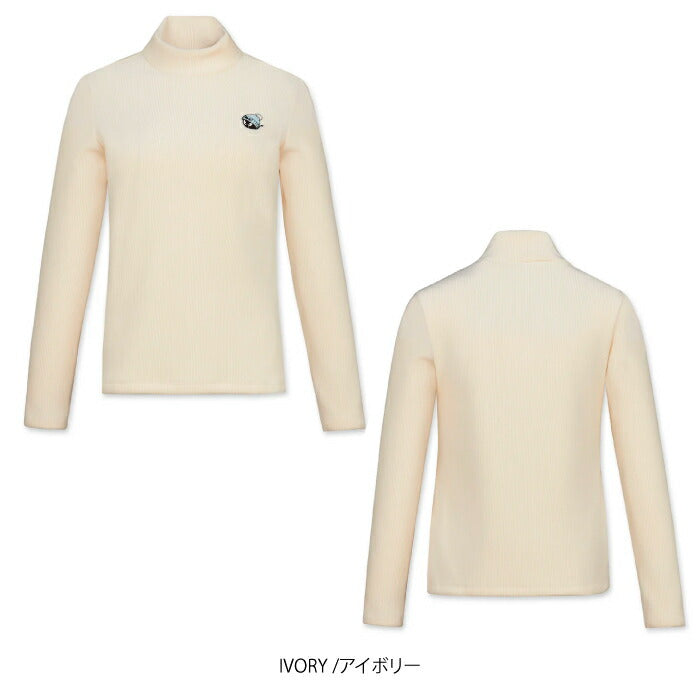 WAAC ワック ゴルフウェア レディース WOMEN コーデュロイフリースモックネック 長袖シャツ ストレッチ 072254092