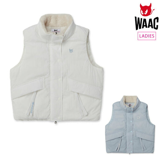 WAAC ワック ゴルフウェア レディース WOMEN パデッドアウターベスト 中綿入り 保温性 撥水性 072254290