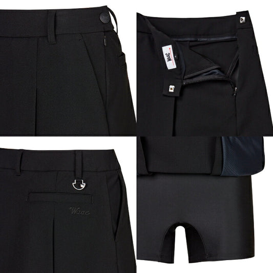 WAAC ワック ゴルフウェア レディース WOMEN タックプリーツスカート ストレッチ インナーパンツ 072254371