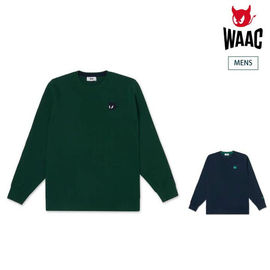 WAAC ワック ゴルフウェア メンズ MEN ライトウェイトニットプルオーバー バックロゴ 軽量 はっ水機能 手洗い可能 WAACKY 刺繍 存在感抜群 072254720