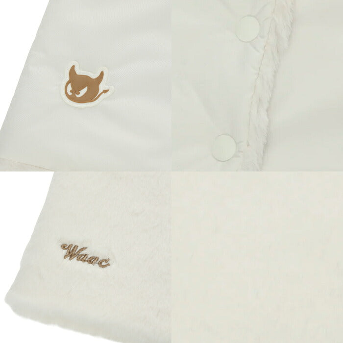 WAAC ワック ゴルフウェア レディース WOMEN ネックウォーマー リバーシブル 布帛×ファー 異素材コンビ 防寒 072254850