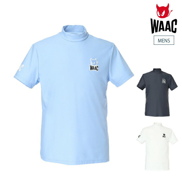 WAAC ワック ゴルフウェア メンズ MEN ECO NYLON モックネック 半袖シャツ ストレッチ UVカット 072262001
