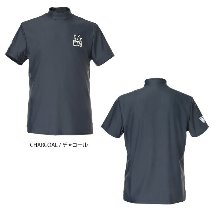 WAAC ワック ゴルフウェア メンズ MEN ECO NYLON モックネック 半袖シャツ ストレッチ UVカット 072262001