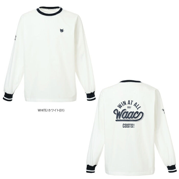 WAAC ワック ゴルフウェア メンズ 長袖ブルゾン MEN ストレッチタフタバックロゴプルオーバー ドローストリング 圧倒的軽さ ストレスフリー 072262010
