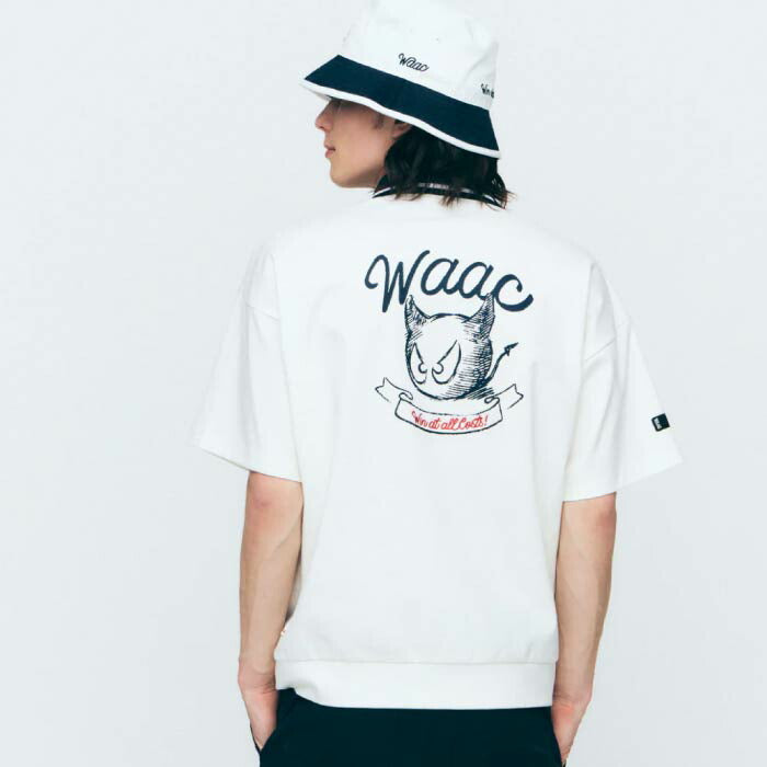 WAAC ワック ゴルフウェア メンズ MEN ライトストレッチポンチ ポロシャツ UVカット ゆとりのあるサイズ設計 072262020