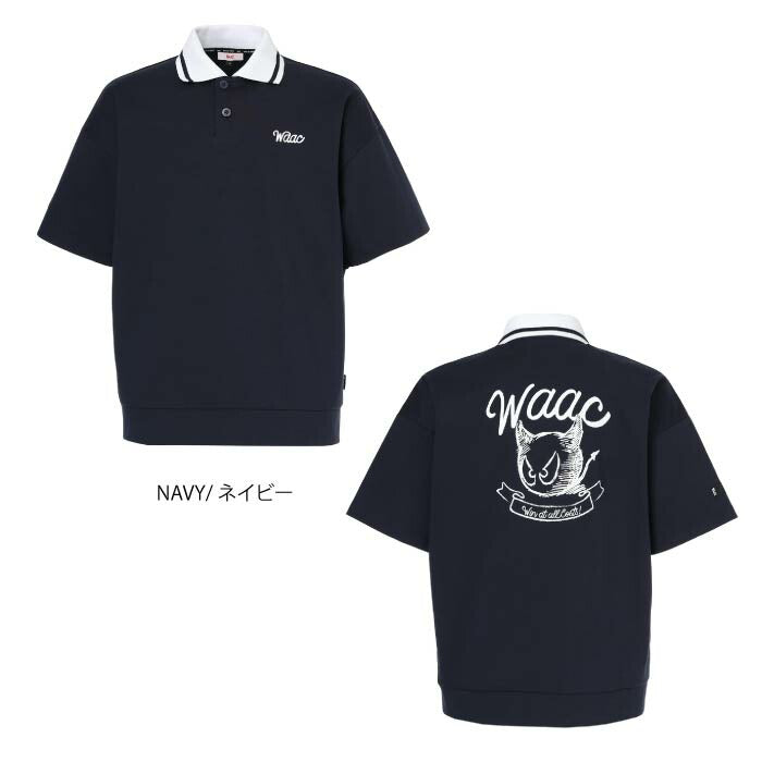 WAAC ワック ゴルフウェア メンズ MEN ライトストレッチポンチ ポロシャツ UVカット ゆとりのあるサイズ設計 072262020