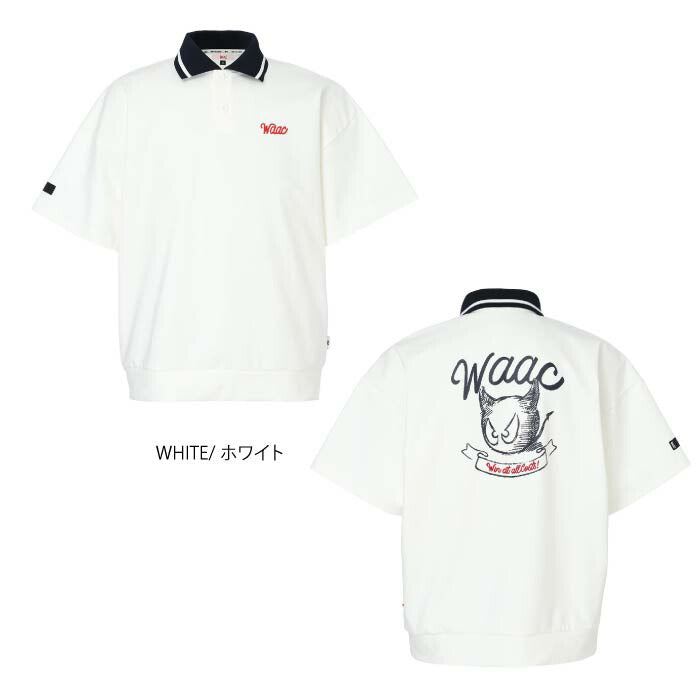WAAC ワック ゴルフウェア メンズ MEN ライトストレッチポンチ ポロシャツ UVカット ゆとりのあるサイズ設計 072262020