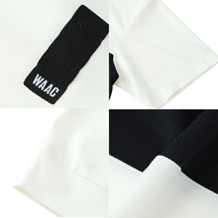 WAAC ワック ゴルフウェア メンズ MEN カラーブロック ポンチポロ 半袖シャツ 接触冷感機能 軽やかな着心地 072262033