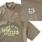 WAAC ワック ゴルフウェア メンズ MEN COOLDOTSミニリップストップ ハーフジップ 半袖ブルゾン 撥水 2WAYストレッチ 防シワ ウォッシャブル セットアップ対応 072262034