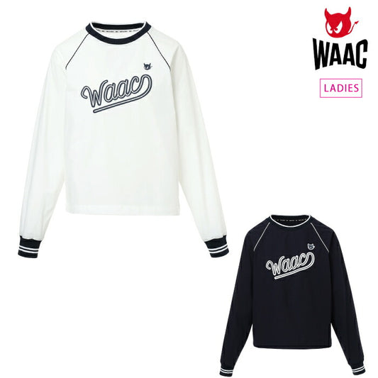 WAAC ワック ゴルフウェア レディース 長袖ブルゾン WOMEN ストレッチタフタプルオーバー はっ水 ドローストリング 心地よい肌触り 072262062