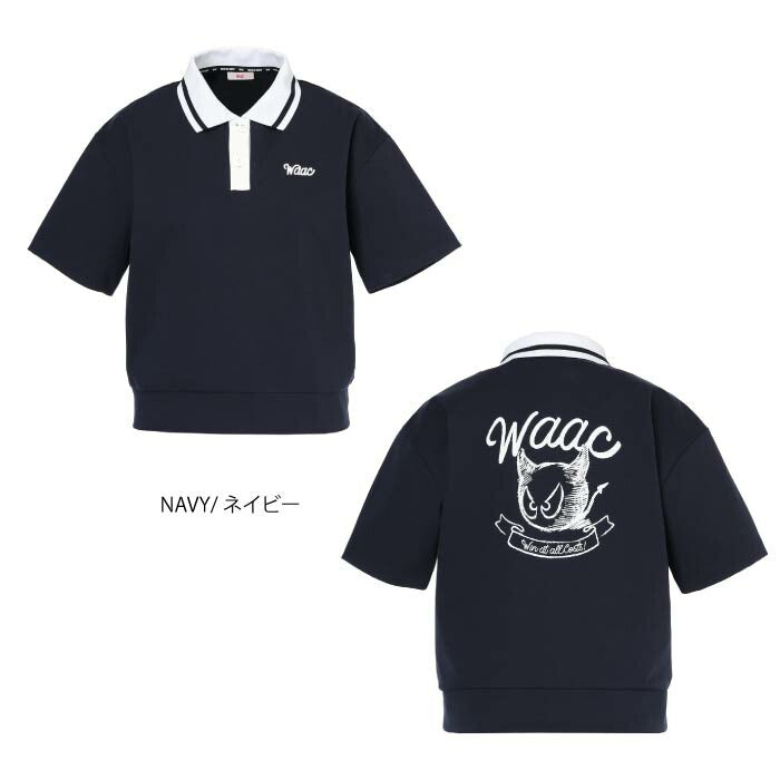 WAAC ワック ゴルフウェア レディース WOMEN ライトストレッチポンチ ポロシャツ UVカット ゆとりのあるサイズ設計 072262070