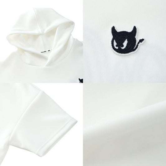 WAAC ワック ゴルフウェア レディース WOMEN バックロゴ ダンボールニットフーディー 半袖パーカー プルオーバー かぶり ストレッチ シワになりにくい 軽量 UVカット 接触冷感 072262072