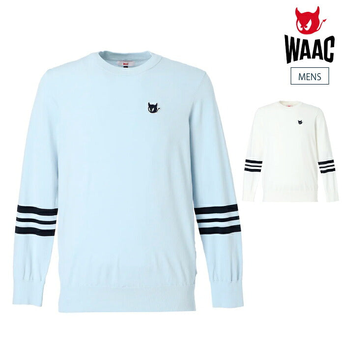 WAAC ワック ゴルフウェア メンズ MEN ドライタッチ サマーニットプルオーバー 薄手 長袖シャツ 軽やかな着心地 重ね着 072262710