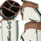WAAC ワック メンズ レディース ゴルフ UNISEX Grainy Synthetic Leather キャディーバッグ スタンド式 9インチ口径5分割仕様収納口 複数ジップポケット完備 072262800