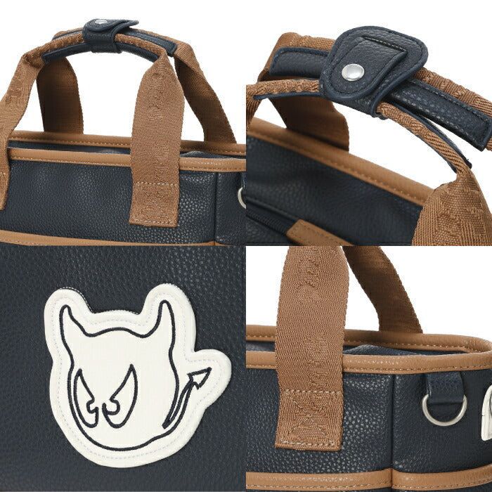 WAAC ワック ゴルフ メンズ レディース UNISEX Grainy Synthetic Leather カートバッグ シボ加工 ショルダーストラップ付 落ち着いたデザイン シリーズ商品あり 072262801
