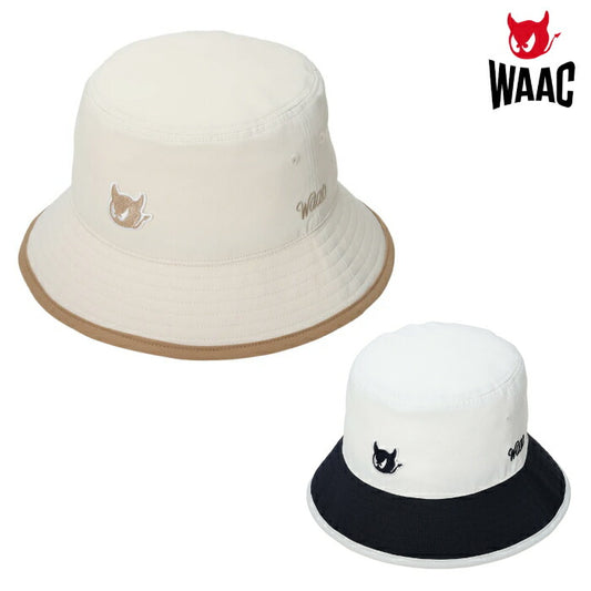 WAAC ワック ゴルフウェア メンズ レディース UNISEX バイカラーバケットハット 軽量素材 タウンユース アウトドア 072262833