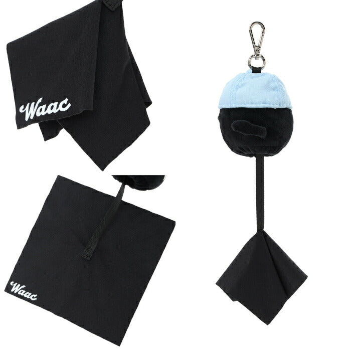 WAAC ワック ゴルフ メンズ レディース UNISEX ボールポーチ ボール拭き一体型 背面カラビナ ギフト 072262873