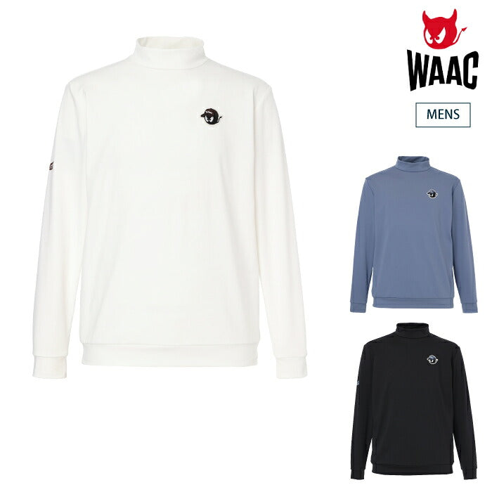 WAAC ワック ゴルフウェア メンズ MEN UVプロテクトスムースモックネック 吸汗速乾 ストレッチ 吸汗速乾 ストレッチ 072264014