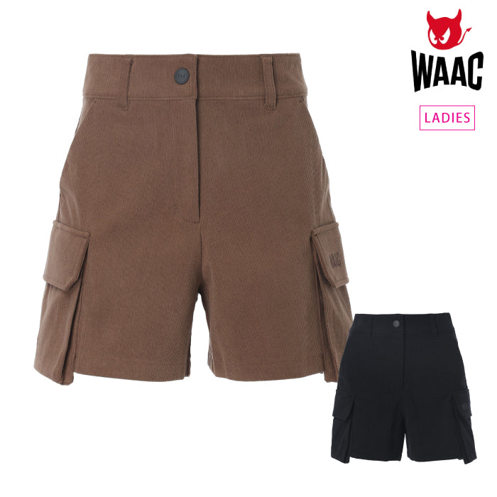 WAAC ワック ゴルフウェア レディース WOMEN コーデュロイカーゴショートパンツ ストレッチ性 耐久性 ウォッシャブル仕様 072264480