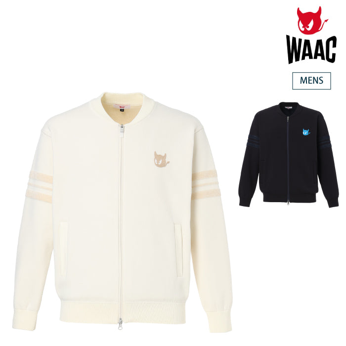 WAAC ワック ゴルフウェア メンズ MEN ダブルフェイスニットブルゾン 撥水 ストレッチ性 ダブルフェイス編み イージーケア 撥水加工 072264730