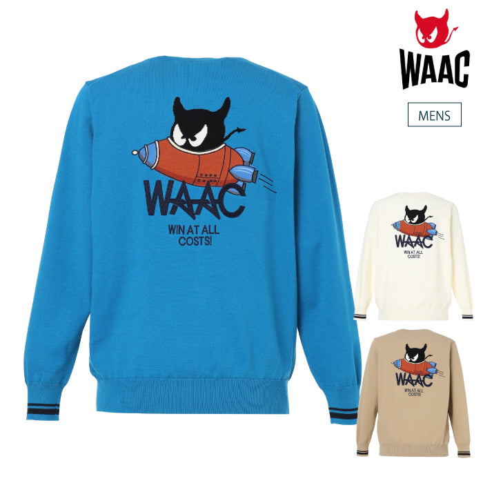 WAAC ワック ゴルフウェア メンズ MEN SEASONAL裏付きニットプルオーバー 防風性 ストレッチ性 072264731