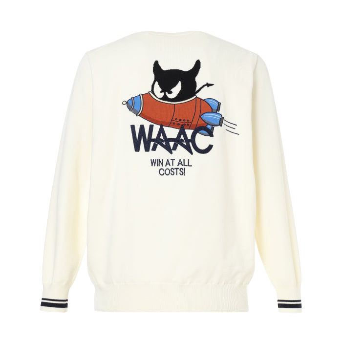 WAAC ワック ゴルフウェア メンズ MEN SEASONAL裏付きニットプルオーバー 防風性 ストレッチ性 072264731