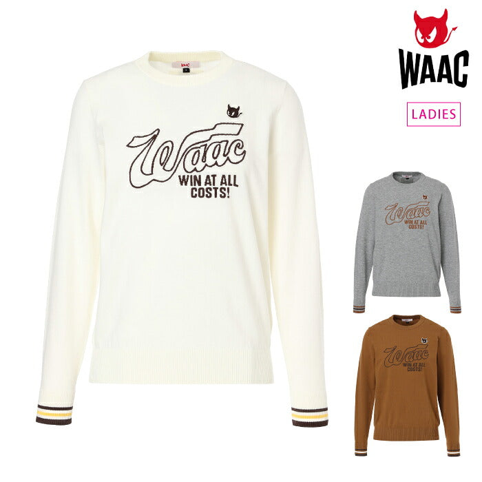 WAAC ワック ゴルフウェア レディース WOMEN SEASONALニットプルオーバー やわらかな肌触り きれいなシルエット 072264770