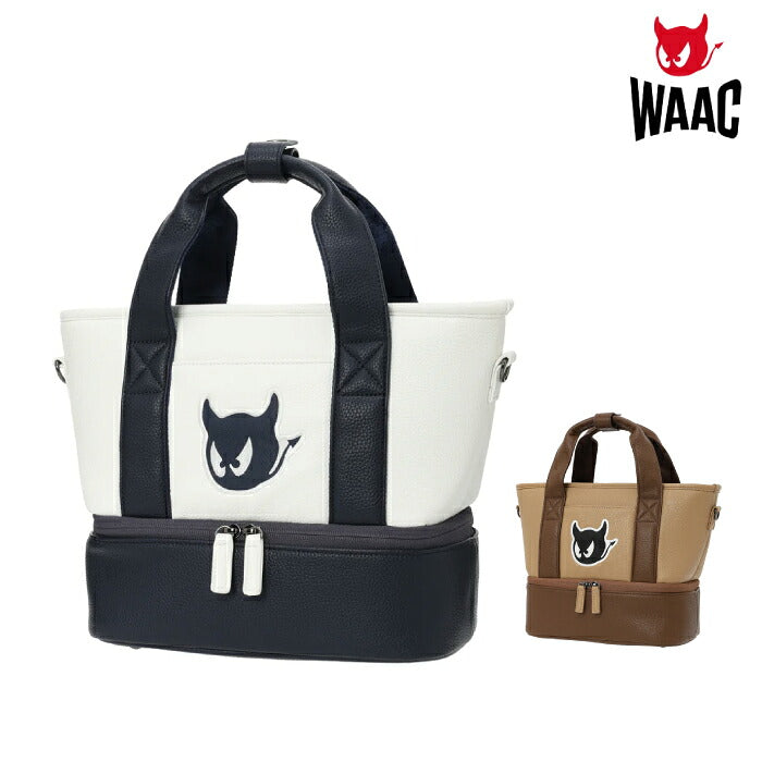 WAAC ワック ゴルフ メンズ レディース UNISEX GRAINY SYNTHETIC LEATHER 2層式カートバッグ 2WAY仕様 保冷機能付き収納スペース 収納力 機能性 シリーズ商品あり 072264801