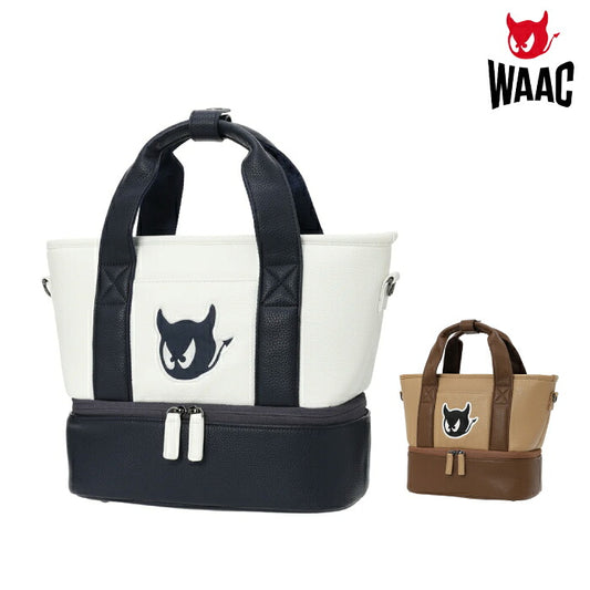 WAAC ワック ゴルフ メンズ レディース UNISEX GRAINY SYNTHETIC LEATHER 2層式カートバッグ 2WAY仕様 保冷機能付き収納スペース 収納力 機能性 シリーズ商品あり 072264801